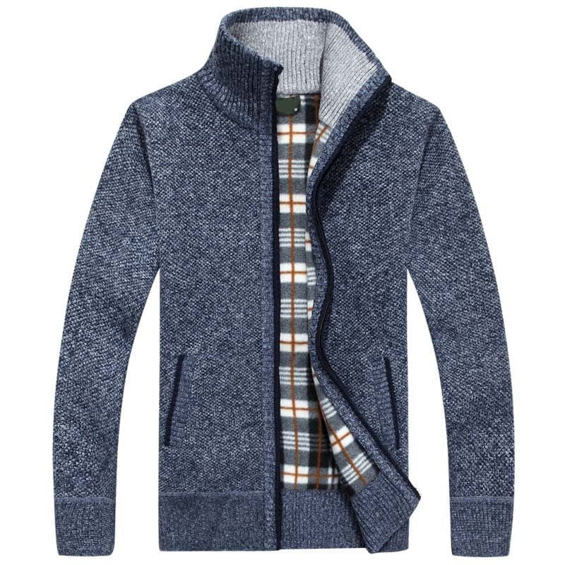 Marco Marino™ Gemütliche Strickweste mit Reißverschluss für Herren, bietet Wärme und Komfort, ideal zum Überziehen von Hemden oder Jacken für einen stilvollen und vielseitigen Look.