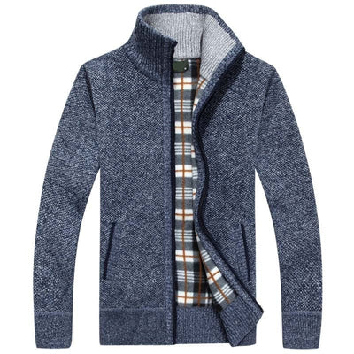 Marco Marino™ Gemütliche Strickweste mit Reißverschluss für Herren, bietet Wärme und Komfort, ideal zum Überziehen von Hemden oder Jacken für einen stilvollen und vielseitigen Look.