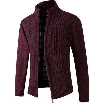 Marco Marino™ Gemütliche Strickweste mit Reißverschluss für Herren, bietet Wärme und Komfort, ideal zum Überziehen von Hemden oder Jacken für einen stilvollen und vielseitigen Look.