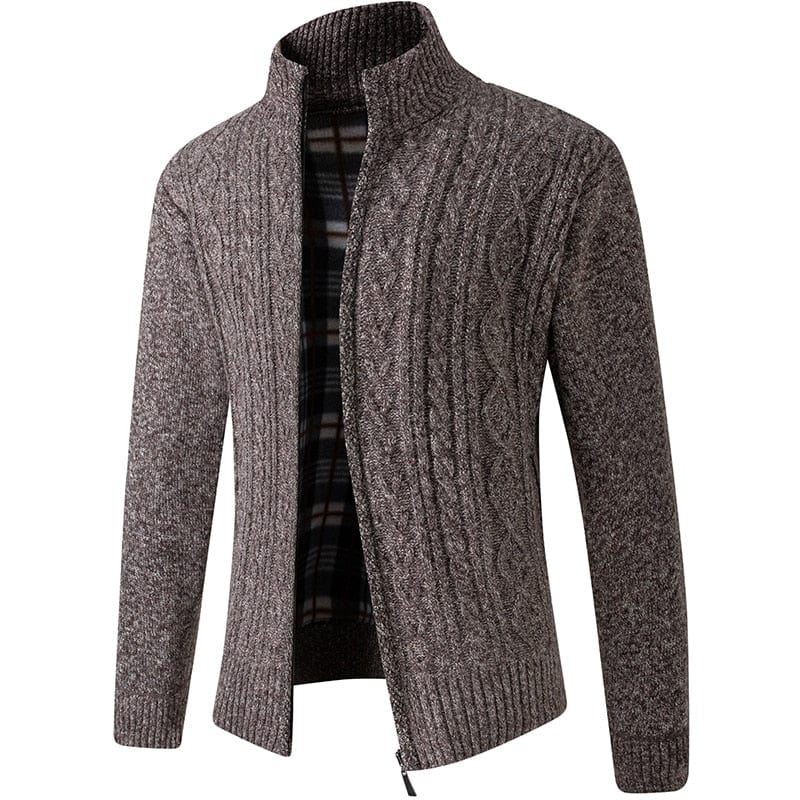 Marco Marino™ Gemütliche Strickweste mit Reißverschluss für Herren, bietet Wärme und Komfort, ideal zum Überziehen von Hemden oder Jacken für einen stilvollen und vielseitigen Look.