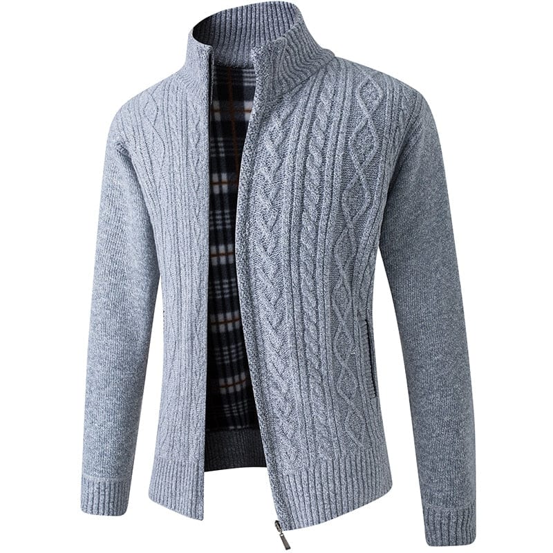 Marco Marino™ Gemütliche Strickweste mit Reißverschluss für Herren, bietet Wärme und Komfort, ideal zum Überziehen von Hemden oder Jacken für einen stilvollen und vielseitigen Look.