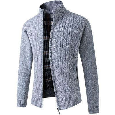 Marco Marino™ Gemütliche Strickweste mit Reißverschluss für Herren, bietet Wärme und Komfort, ideal zum Überziehen von Hemden oder Jacken für einen stilvollen und vielseitigen Look.