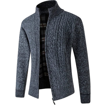 Marco Marino™ Gemütliche Strickweste mit Reißverschluss für Herren, bietet Wärme und Komfort, ideal zum Überziehen von Hemden oder Jacken für einen stilvollen und vielseitigen Look.