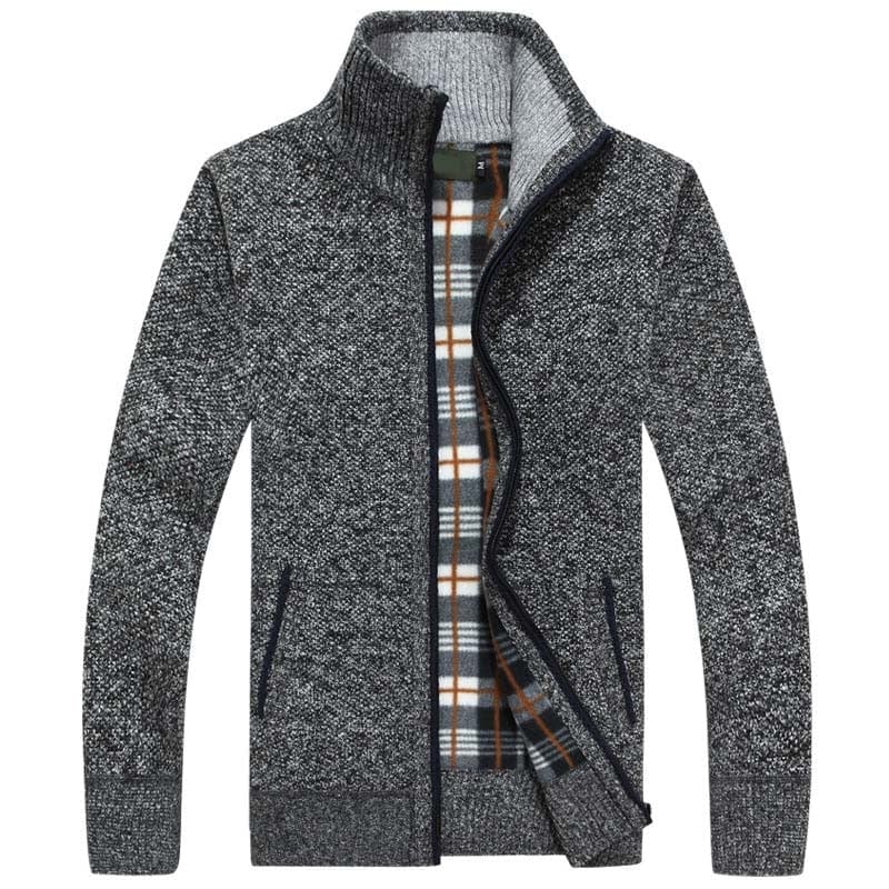 Marco Marino™ Gemütliche Strickweste mit Reißverschluss für Herren, bietet Wärme und Komfort, ideal zum Überziehen von Hemden oder Jacken für einen stilvollen und vielseitigen Look.