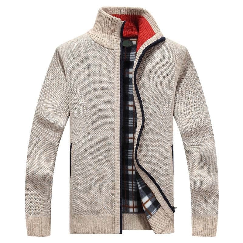 Marco Marino™ Gemütliche Strickweste mit Reißverschluss für Herren, bietet Wärme und Komfort, ideal zum Überziehen von Hemden oder Jacken für einen stilvollen und vielseitigen Look.