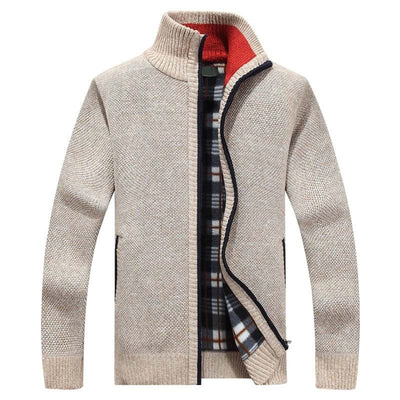 Marco Marino™ Gemütliche Strickweste mit Reißverschluss für Herren, bietet Wärme und Komfort, ideal zum Überziehen von Hemden oder Jacken für einen stilvollen und vielseitigen Look.