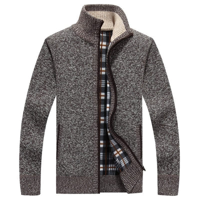 Marco Marino™ Gemütliche Strickweste mit Reißverschluss für Herren, bietet Wärme und Komfort, ideal zum Überziehen von Hemden oder Jacken für einen stilvollen und vielseitigen Look.