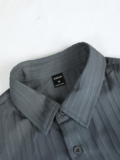 Herren-Button-Up-Hemd und Hose mit Kordelzug von Marco Marino™, vielseitig und stilvoll.