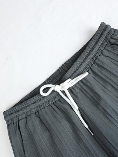 Herren-Button-Up-Hemd und Hose mit Kordelzug von Marco Marino™, vielseitig und stilvoll.