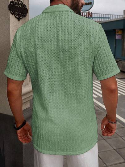Herren-Sommer-Mesh-Hemd von Marco Marino™, leicht und atmungsaktiv für den Sommer.