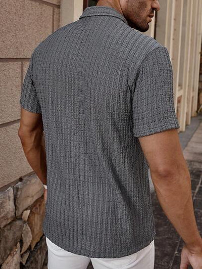Herren-Sommer-Mesh-Hemd von Marco Marino™, leicht und atmungsaktiv für den Sommer.