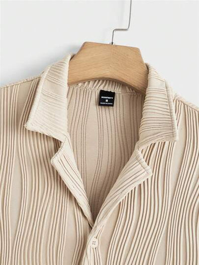 Marco Marino™ Herren Kurzarm-Shirt und Shorts Set in Unifarben für lässige Sommermode.