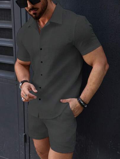 Stilvolles Herren-Freizeit-Outfit 2-teilig von Marco Marino™ – atmungsaktiv, leicht und langlebig für Frühling und Sommer.