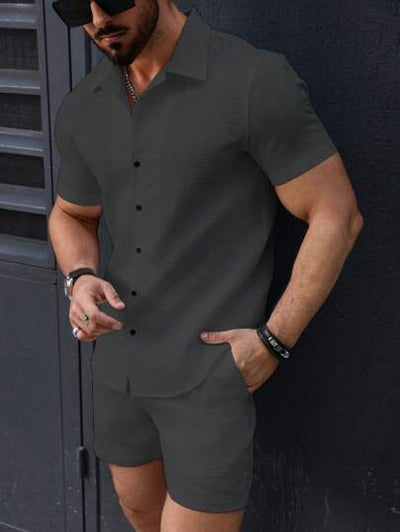 Stilvolles Herren-Freizeit-Outfit 2-teilig von Marco Marino™ – atmungsaktiv, leicht und langlebig für Frühling und Sommer.