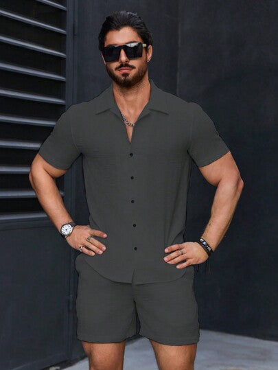 Stilvolles Herren-Freizeit-Outfit 2-teilig von Marco Marino™ – atmungsaktiv, leicht und langlebig für Frühling und Sommer.