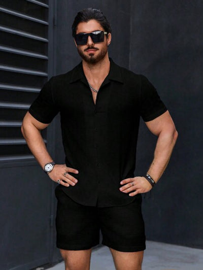 Stilvolles Herren-Freizeit-Outfit 2-teilig von Marco Marino™ – atmungsaktiv, leicht und langlebig für Frühling und Sommer.