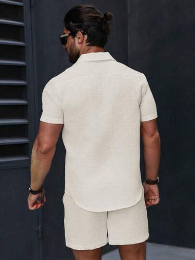 Stilvolles Herren-Freizeit-Outfit 2-teilig von Marco Marino™ – atmungsaktiv, leicht und langlebig für Frühling und Sommer.