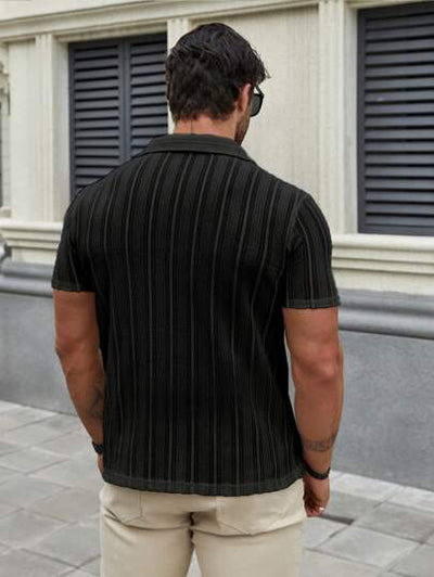 Marco Marino™ Herren Sommerhemd in Unifarben, leicht und atmungsaktiv.
