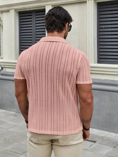 Marco Marino™ Herren Sommerhemd in Unifarben, leicht und atmungsaktiv.