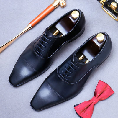 Elegante Herren Leder Schuhe von Marco Marino™ aus hochwertigem Leder mit stabiler Sohle