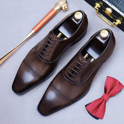 Elegante Herren Leder Schuhe von Marco Marino™ aus hochwertigem Leder mit stabiler Sohle