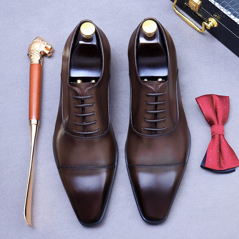 Elegante Herren Leder Schuhe von Marco Marino™ aus hochwertigem Leder mit stabiler Sohle