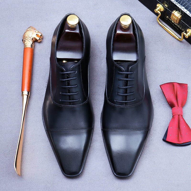 Elegante Herren Leder Schuhe von Marco Marino™ aus hochwertigem Leder mit stabiler Sohle