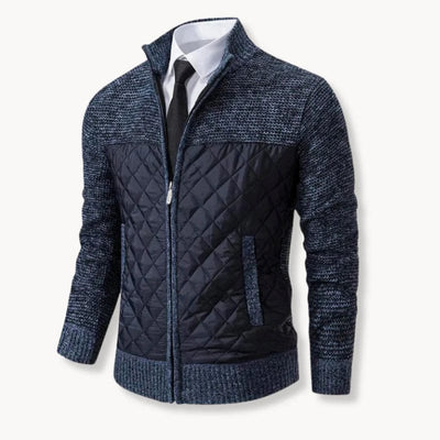 Herren Jacquard Strickpullover mit eleganten Details, ideal für alle Jahreszeiten.