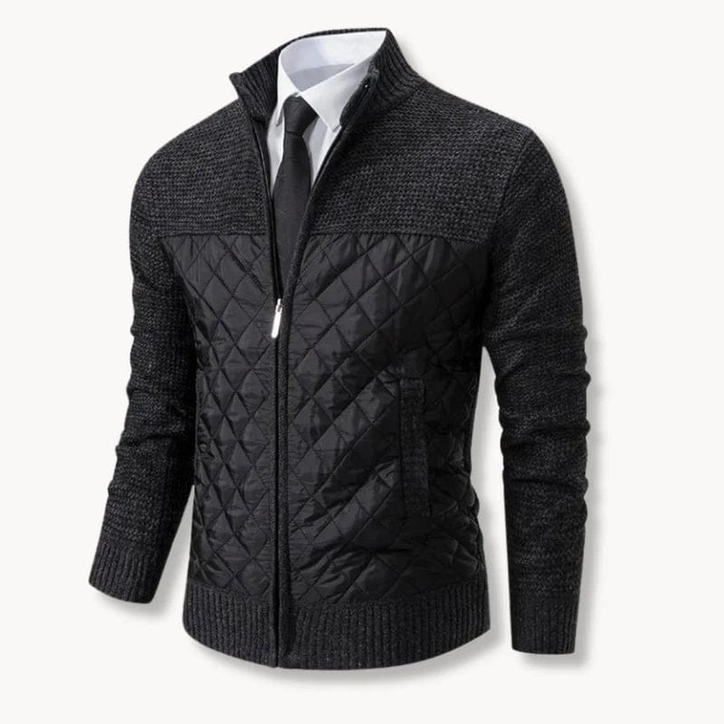 Herren Jacquard Strickpullover mit eleganten Details, ideal für alle Jahreszeiten.