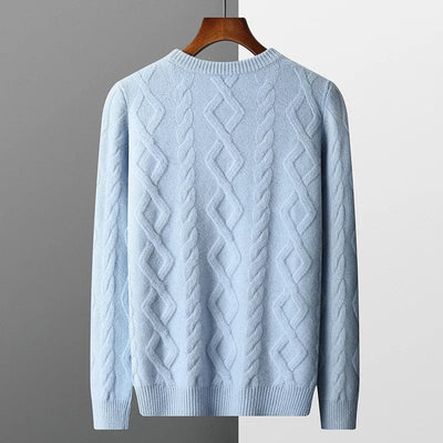 Herren Kaschmirpullover mit Textur, warm, elegant und hochwertig verarbeitet.