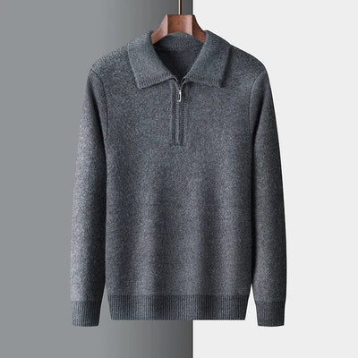 Herren Kashmir Pullover mit langen Ärmeln, warm und komfortabel für kalte Tage.