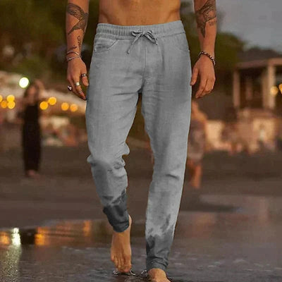 Marco Marino™ Lässige Leinenhose für Herren, perfekt für warmes Wetter mit atmungsaktivem Gewebe, bietet Komfort und stilvolle Vielseitigkeit für Freizeit- oder semi-formelle Anlässe.