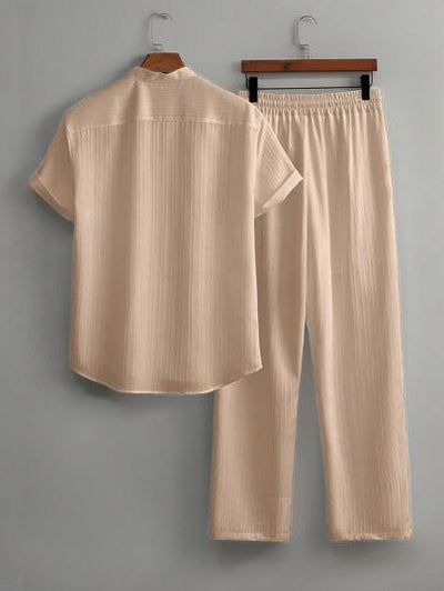 Zweiteiliges Herren-Outfit, Unifarben, atmungsaktiv und vielseitig, von Marco Marino™.