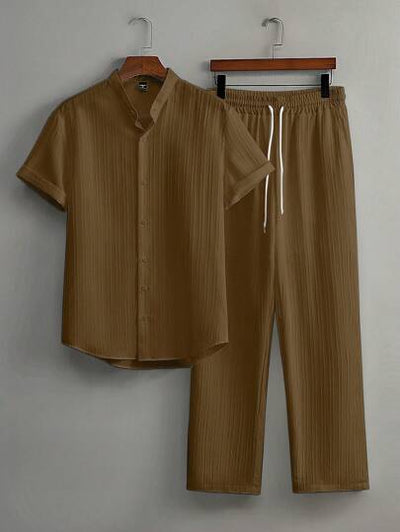 Zweiteiliges Herren-Outfit, Unifarben, atmungsaktiv und vielseitig, von Marco Marino™.