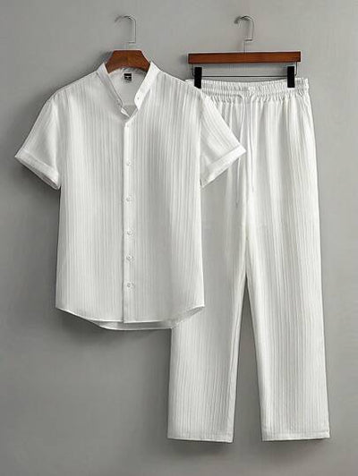 Zweiteiliges Herren-Outfit, Unifarben, atmungsaktiv und vielseitig, von Marco Marino™.