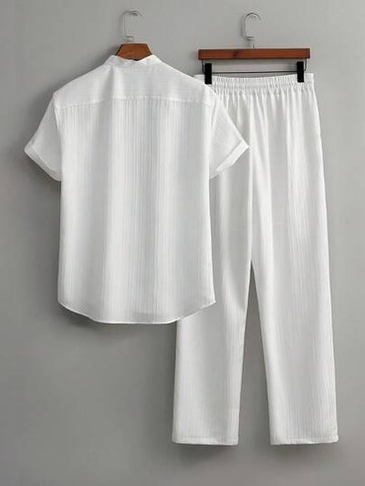 Zweiteiliges Herren-Outfit, Unifarben, atmungsaktiv und vielseitig, von Marco Marino™.