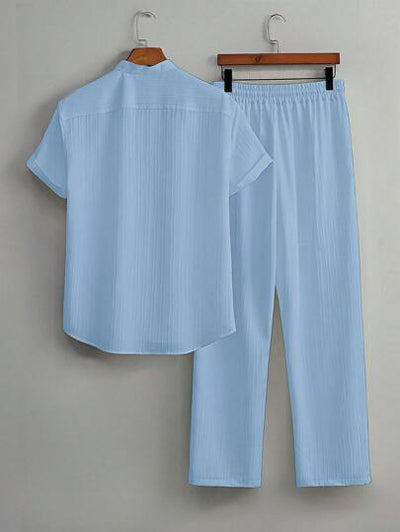 Zweiteiliges Herren-Outfit, Unifarben, atmungsaktiv und vielseitig, von Marco Marino™.