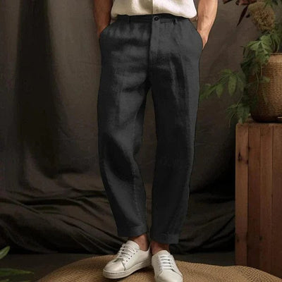 Marco Marino™ leichte Leinenhose für Herren, perfekt für Freizeit- und Halbformelle Outfits bei warmem Wetter.