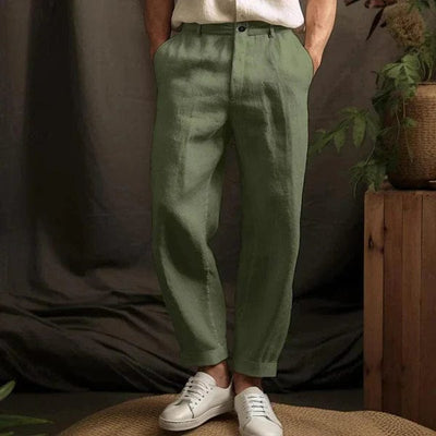 Marco Marino™ leichte Leinenhose für Herren, perfekt für Freizeit- und Halbformelle Outfits bei warmem Wetter.