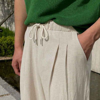 Leichte und atmungsaktive Leinenhosen von Marco Marino™, ideal für vielseitige Outfits.