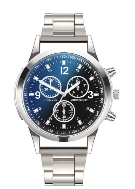 Herren Luxus Edelstahl Quarzuhr, stilvolle Business Freizeit Armbanduhr.