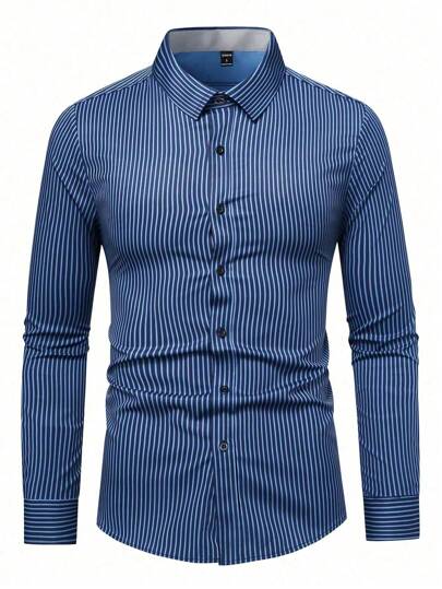 Old Money Herren Premium Streifenhemd, klassischer und moderner Stil von Marco Marino™.