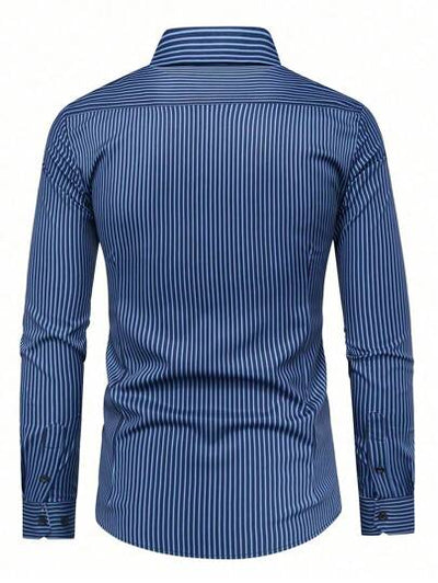 Old Money Herren Premium Streifenhemd, klassischer und moderner Stil von Marco Marino™.