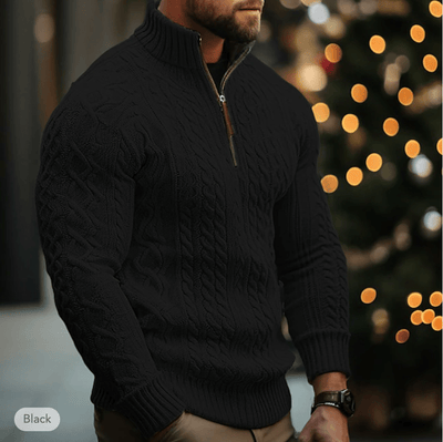 Marco Marino™ Herren Pullover, Quarter-Zip, stilvolles Design, Premium Komfort.
