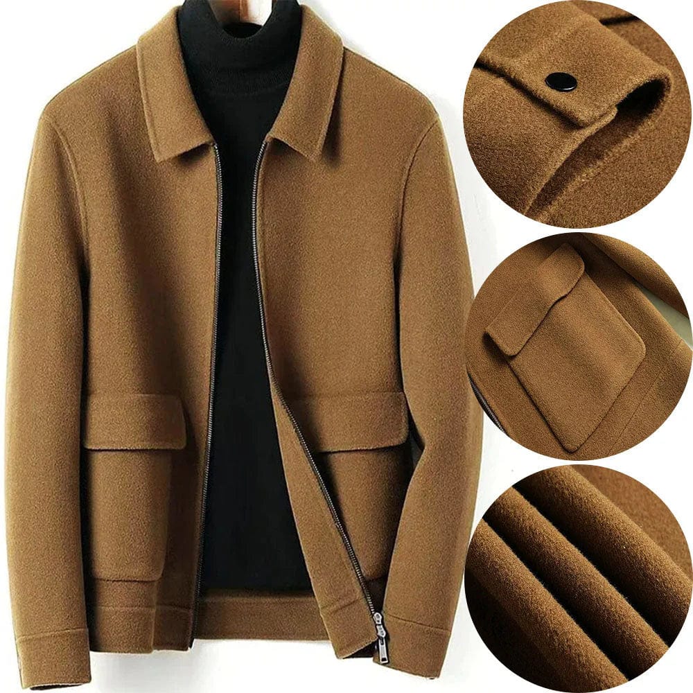 Marco Marino™ Herren-Wollmantel für den Winter, warm, elegant, atmungsaktiv und perfekt geschneidert.