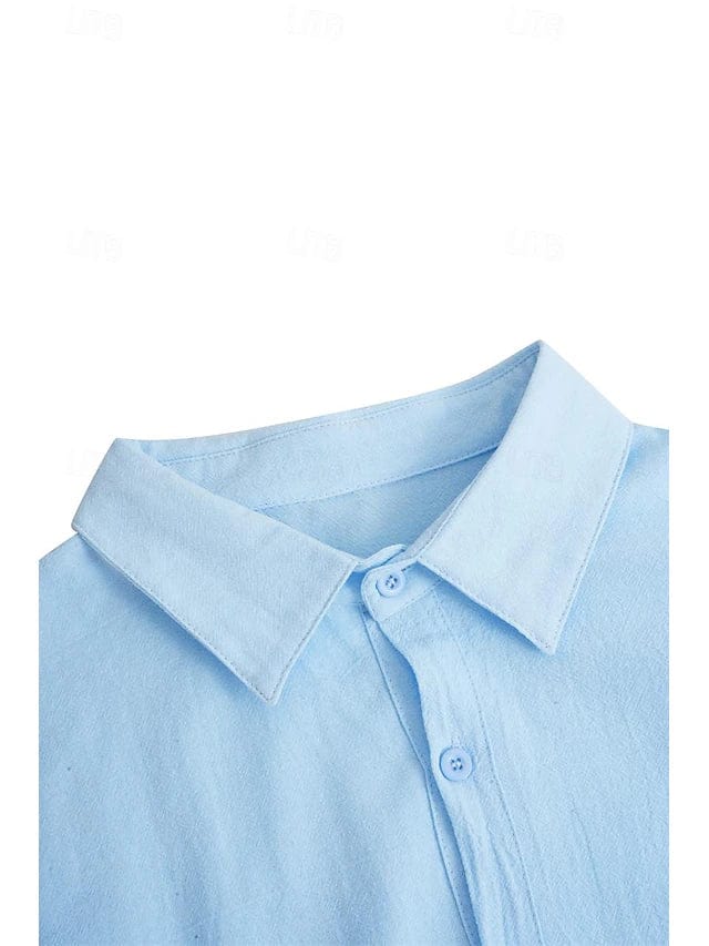 Elegantes und atmungsaktives Leinenhemd Herren von Marco Marino™, perfekt für jeden Sommeranlass.
