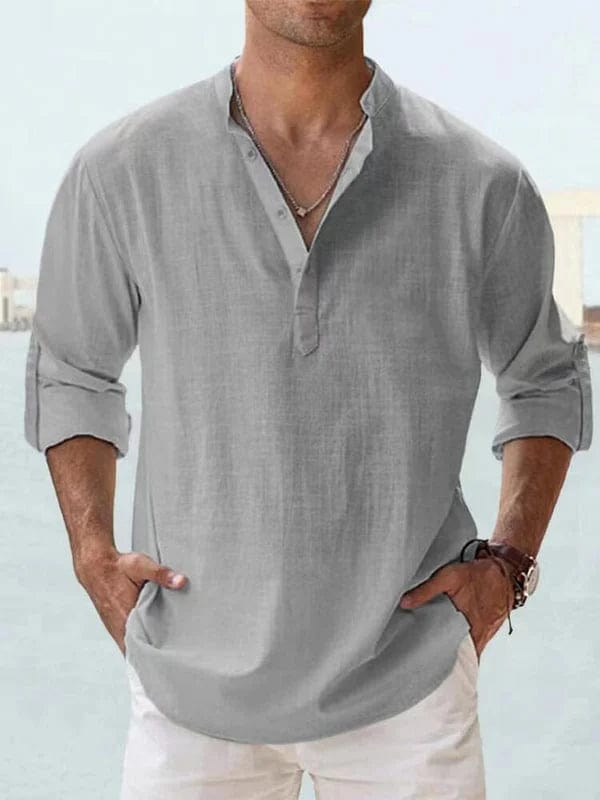 Leinenhemd Herren für Freizeit- und semi-formellen Stil - Marco Marino™