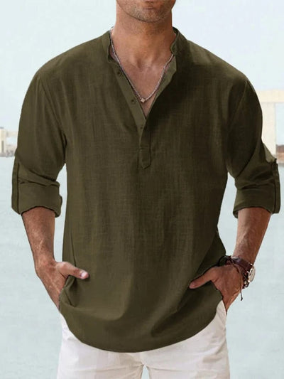 Leinenhemd Herren für Freizeit- und semi-formellen Stil - Marco Marino™