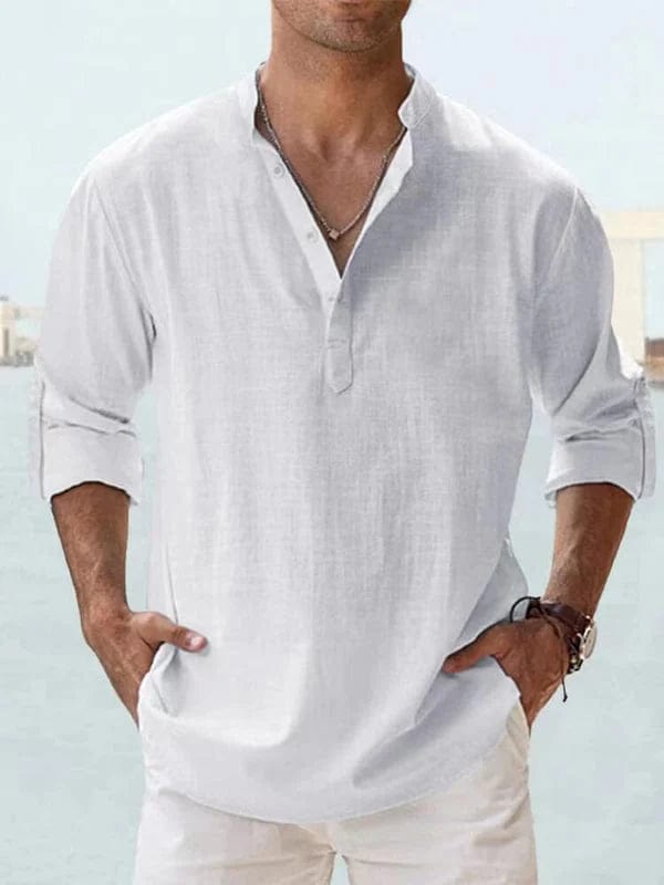 Leinenhemd Herren für Freizeit- und semi-formellen Stil - Marco Marino™