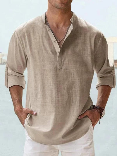 Leinenhemd Herren für Freizeit- und semi-formellen Stil - Marco Marino™